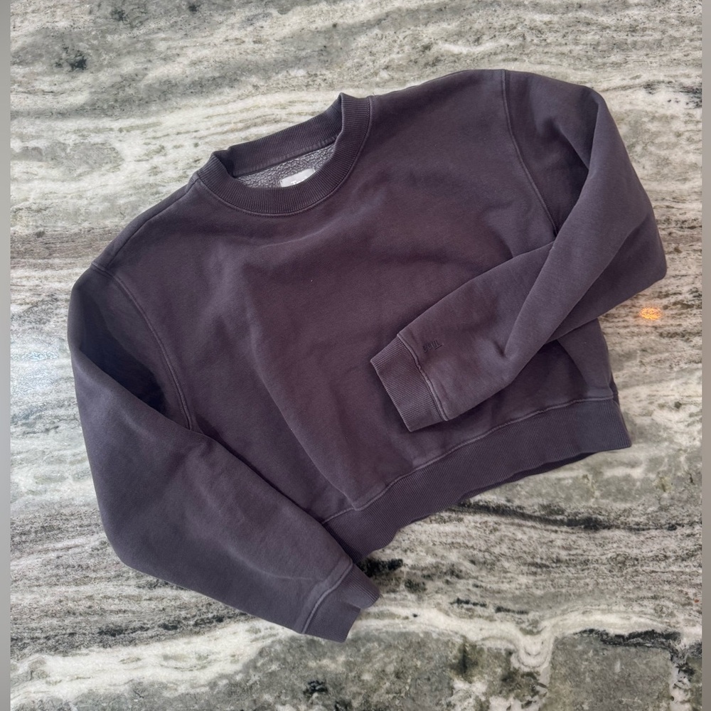 Aritzia Tna CozyAF Fleece Crewneck Sweatshirt Size Medium - Picture 2 of 3